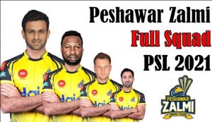 Peshawar Zalmi Squad 2021